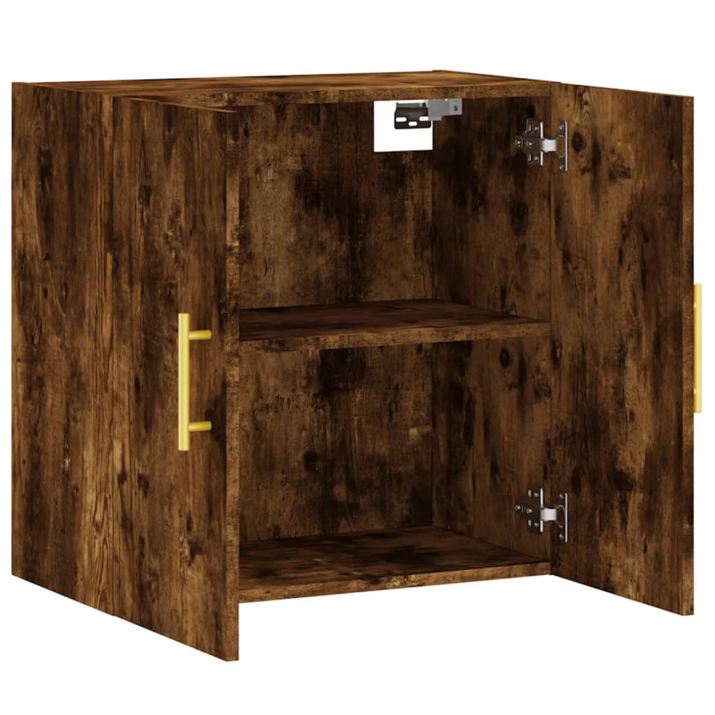 Armadietto a Muro Rovere Fumo 60x31x60 cm in Legno Multistrato