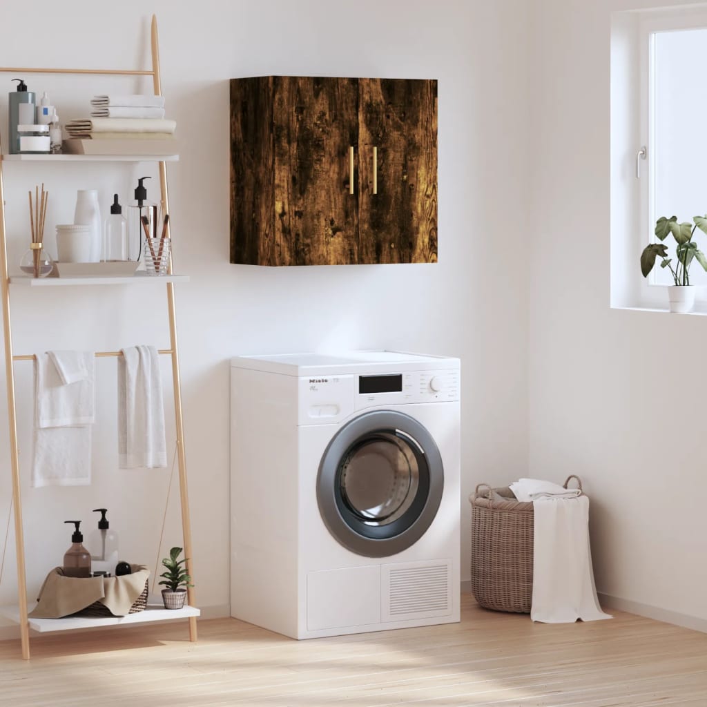 Armadietto a Muro Rovere Fumo 60x31x60 cm in Legno Multistrato
