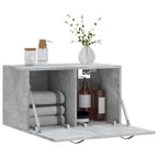 Mobile a Parete Grigio Cemento 60x36,5x35 cm Legno Multistrato