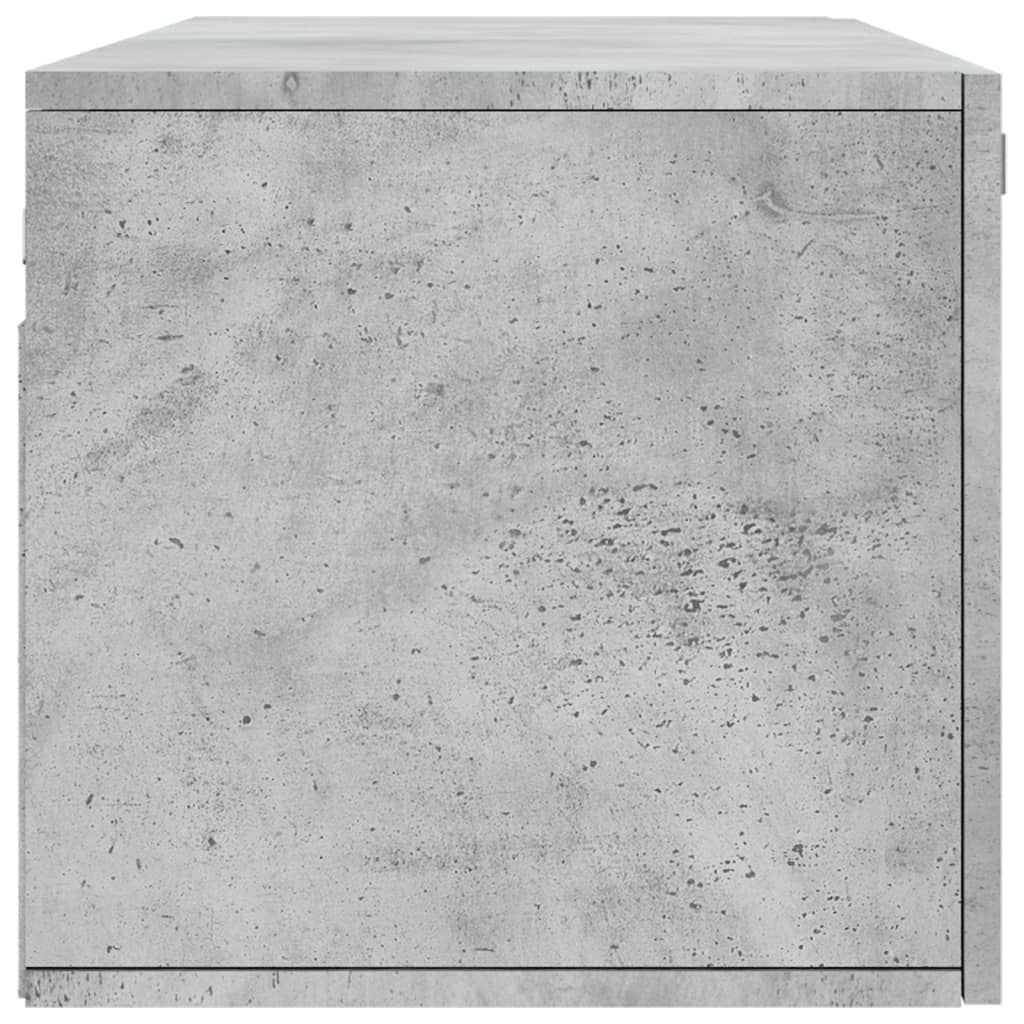 Mobile a Parete Grigio Cemento 100x36,5x35 cm Legno Multistrato