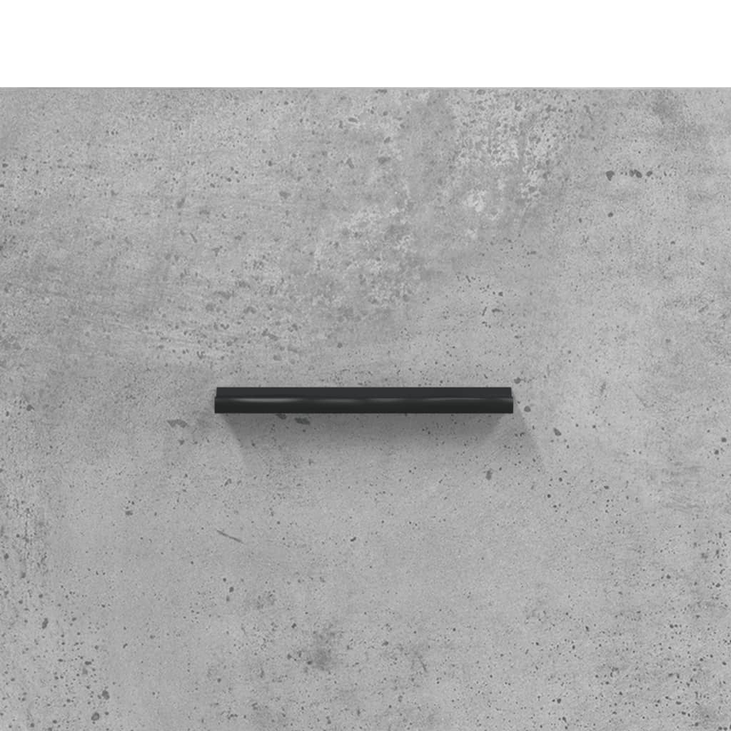 Mobile a Parete Grigio Cemento 100x36,5x35 cm Legno Multistrato