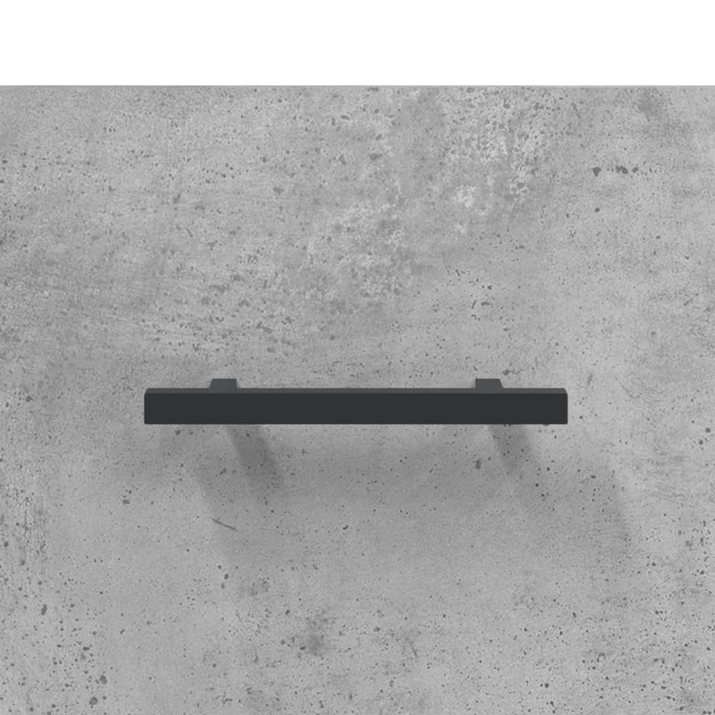 Mobile a Parete Grigio Cemento 100x36,5x35 cm Legno Multistrato