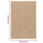 Tappeto ZIZUR 120x170 cm Aspetto Iuta per Interni ed Esterni