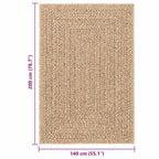 Tappeto ZIZUR 140x200 cm Aspetto Iuta per Interni ed Esterni