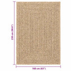 Tappeto ZIZUR 160x230 cm Aspetto Iuta per Interni ed Esterni
