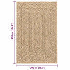 Tappeto ZIZUR 200x290 cm Aspetto Iuta per Interni ed Esterni