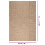 Tappeto ZIZUR 200x290 cm Aspetto Iuta per Interni ed Esterni