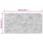 Tappeto Lavabile Nero e Bianco 80x150 cm