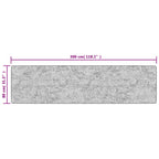 Tappeto Lavabile Nero e Bianco 80x300 cm