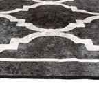 Tappeto Lavabile Nero e Bianco 120x180 cm