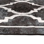 Tappeto Lavabile Nero e Bianco 190x300 cm
