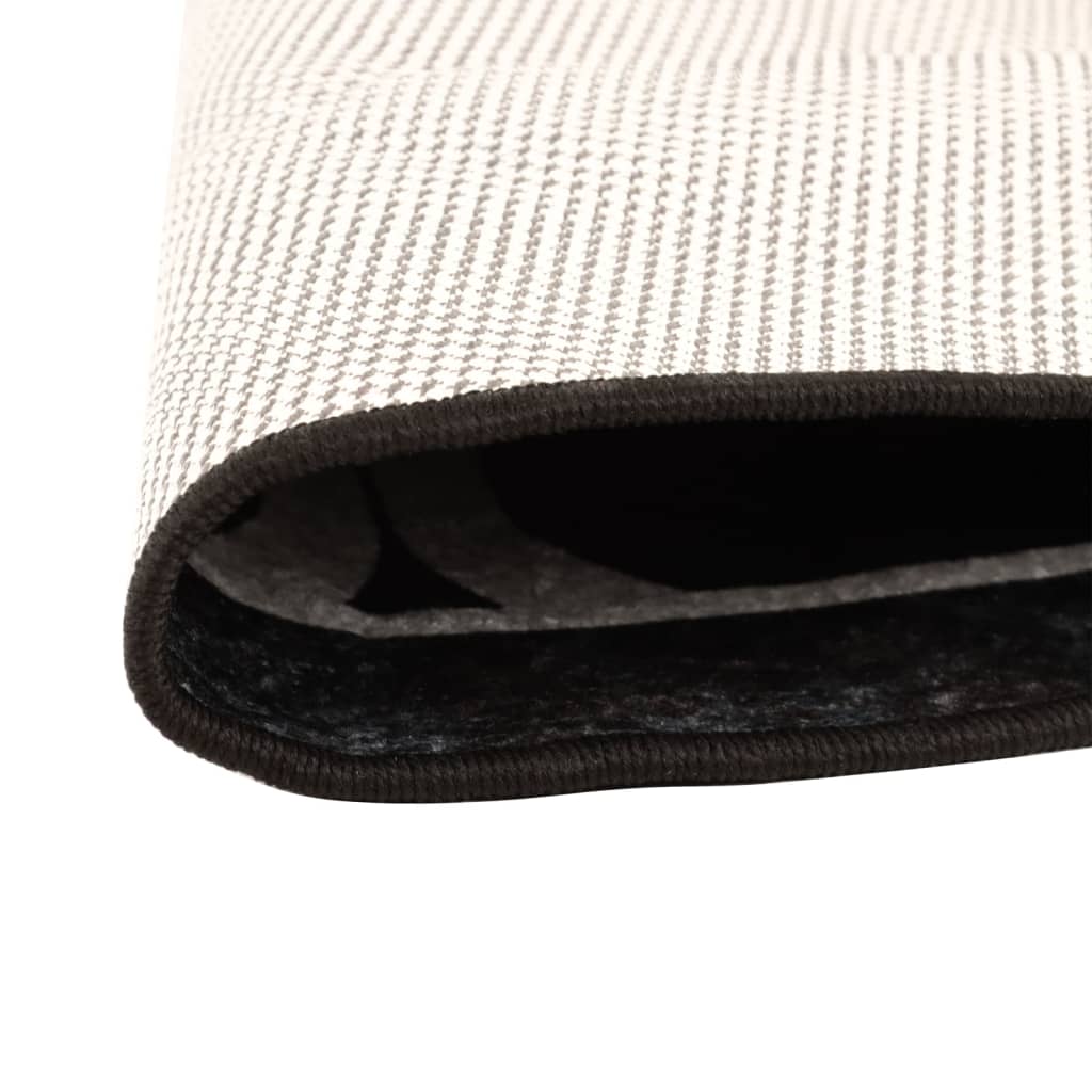 Tappeto Rotondo Lavabile Nero e Bianco Ø 120 cm in Velluto