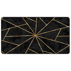 Tappeto Lavabile Nero e Oro 80x150 cm