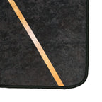 Tappeto Lavabile Nero e Oro 190x300 cm