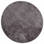 Tappeto Rotondo Lavabile Grigio Ø 200 cm in Velluto