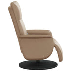 Poltrona Reclinabile Massaggi Poggiapiedi Cappuccino Similpelle