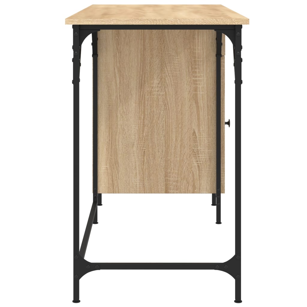 Scrivania Computer Rovere Sonoma 131x48x75 cm Legno Multistrato