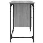 Scrivania Computer Grigio Sonoma 131x48x75 cm Legno Multistrato
