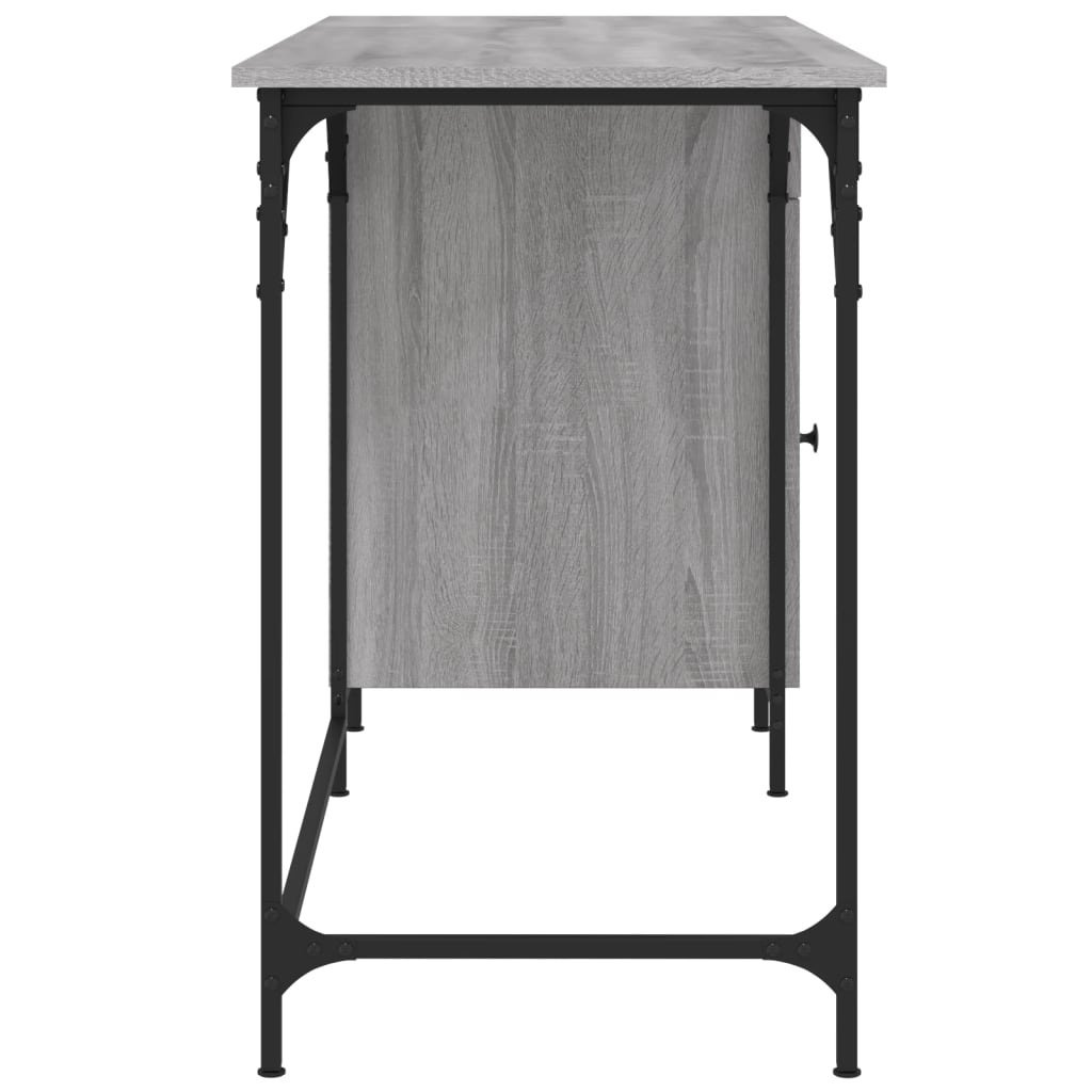 Scrivania Computer Grigio Sonoma 131x48x75 cm Legno Multistrato