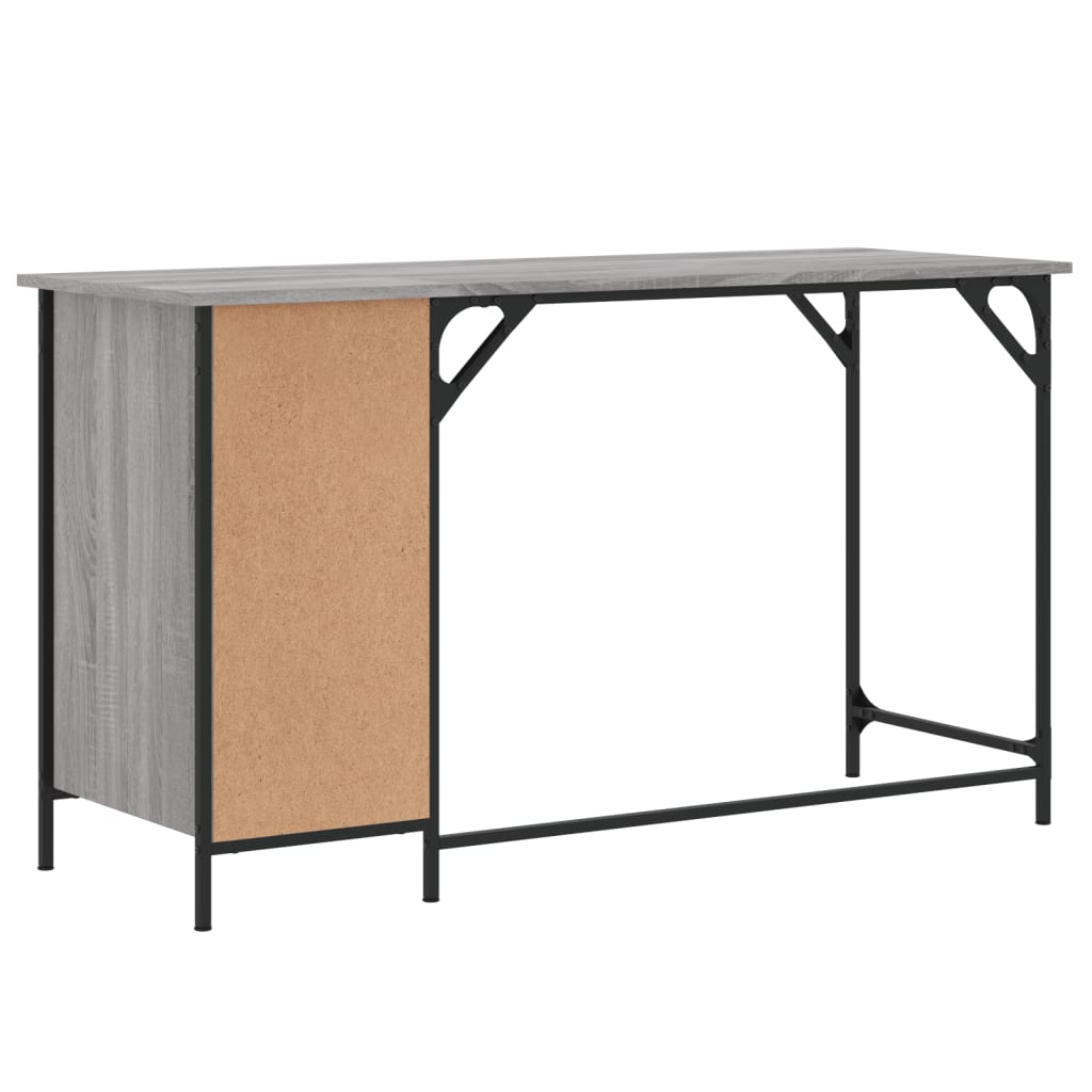 Scrivania Computer Grigio Sonoma 131x48x75 cm Legno Multistrato