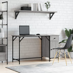 Scrivania Computer Grigio Sonoma 131x48x75 cm Legno Multistrato
