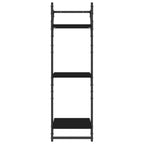 Mensole a Muro con Aste 3 Livelli 2pz Nere 30x25x100 cm