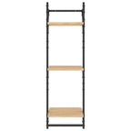 Mensole a Muro con Aste 3 Livelli 2pz Rovere Sonoma 30x25x100cm