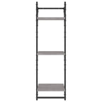 Mensole a Parete con Aste 2pz Grigio Sonoma 30x25x100 cm