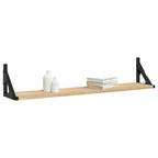 Mensole da parete 2 pz Rovere Sonoma 80x15x15,5 cm Legno ingegnerizzato