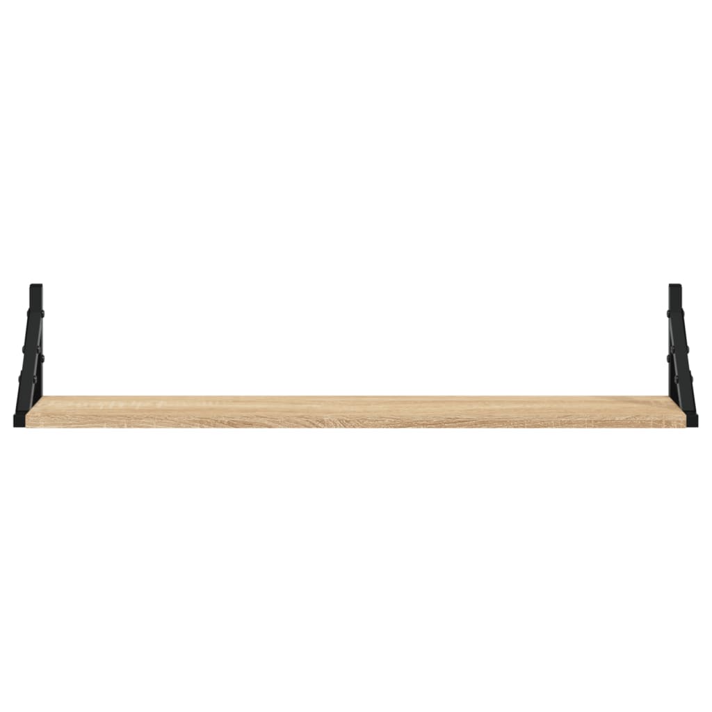 Mensole da parete 2 pz Rovere Sonoma 80x15x15,5 cm Legno ingegnerizzato