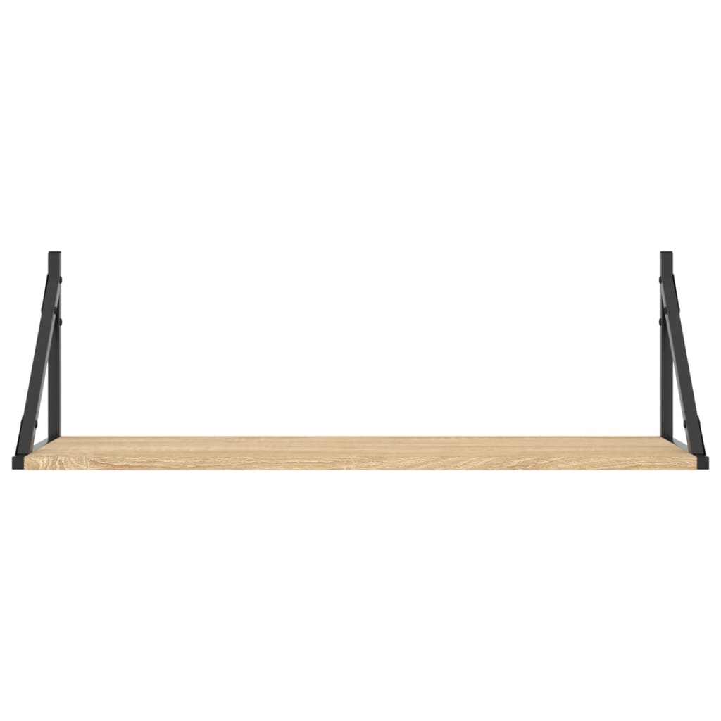 Mensole da parete 2 pz Rovere Sonoma 80x25x25,5 cm Legno ingegnerizzato