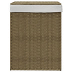 Cesto Portabiancheria con Coperchio 46x33x60 cm Polyrattan