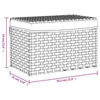Cesto Portabiancheria Coperchio Grigio 55,5x35x34 cm Polyrattan