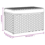 Cesto Portabiancheria Coperchio Bianco 55,5x35x34 cm Polyrattan