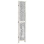 Divisorio Ambienti 4Pannelli Bianco Legno Massello di Paulownia