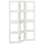 Divisorio Ambienti 3Pannelli Bianco Legno Massello di Paulownia