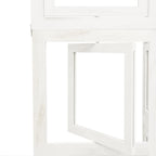 Divisorio Ambienti 3Pannelli Bianco Legno Massello di Paulownia