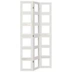 Divisorio Ambienti 3Pannelli Bianco Legno Massello di Paulownia