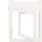Divisorio Ambienti 4Pannelli Bianco Legno Massello di Paulownia
