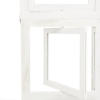 Divisorio Ambienti 4Pannelli Bianco Legno Massello di Paulownia