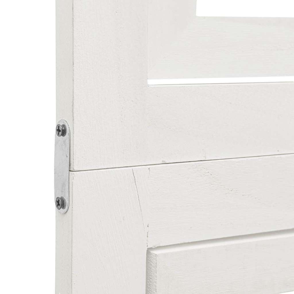 Divisorio Ambienti 6Pannelli Bianco Legno Massello di Paulownia