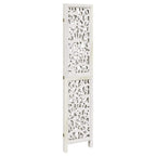 Divisorio Ambienti 3Pannelli Bianco Legno Massello di Paulownia