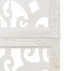 Divisorio Ambienti 3Pannelli Bianco Legno Massello di Paulownia