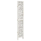 Divisorio Ambienti 3Pannelli Bianco Legno Massello di Paulownia