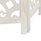 Divisorio Ambienti 3Pannelli Bianco Legno Massello di Paulownia