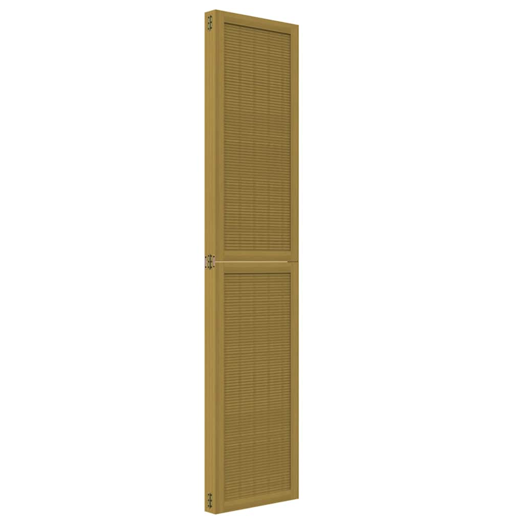 Divisorio Ambienti 4 Pannelli Marrone Legno Massello Paulownia