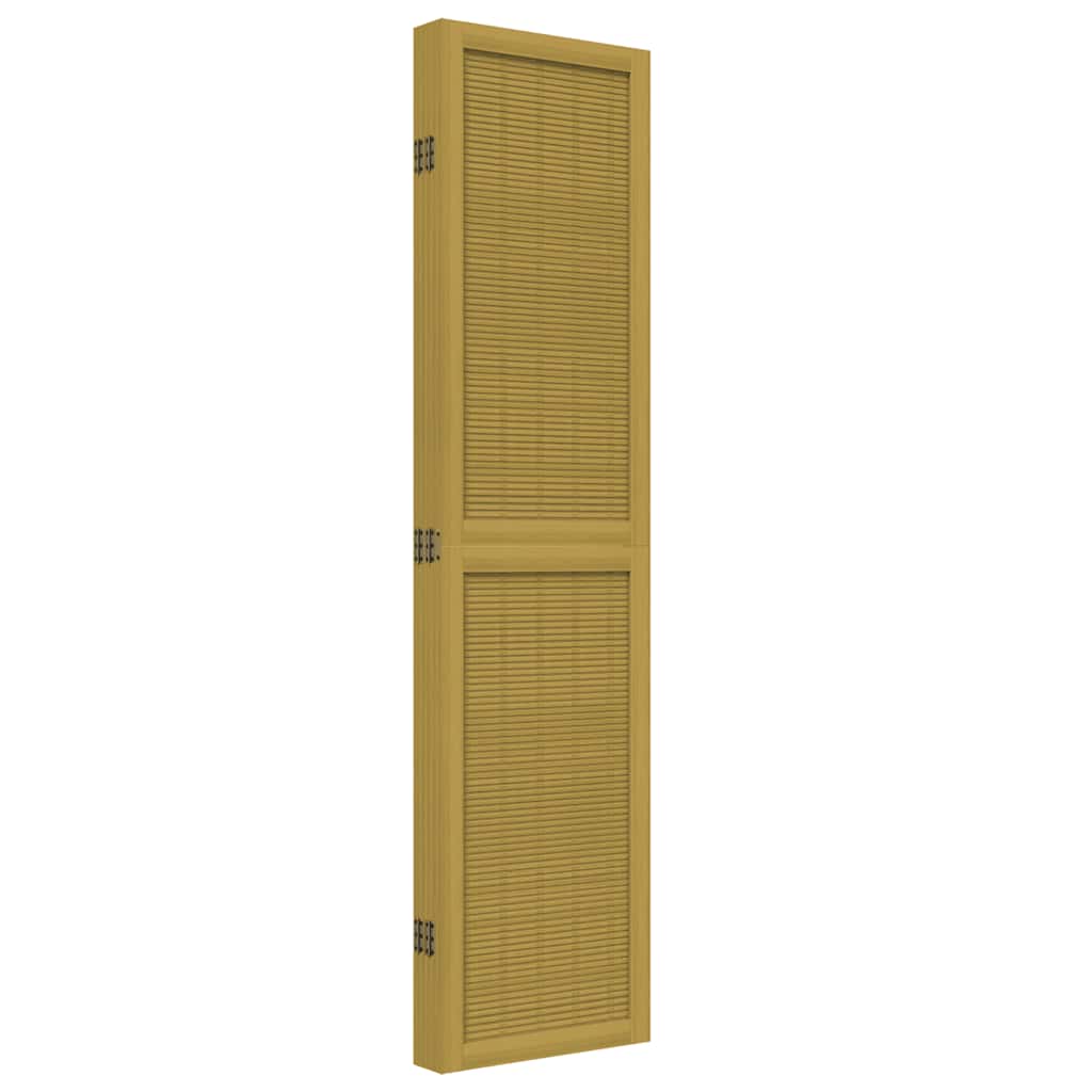 Divisorio Ambienti 5 Pannelli Marrone Legno Massello Paulownia