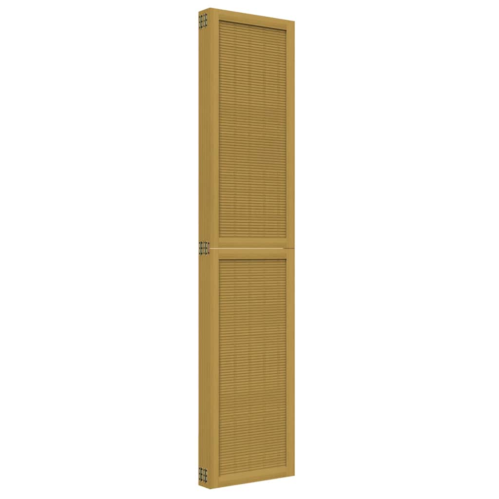 Divisorio Ambienti 5 Pannelli Marrone Legno Massello Paulownia
