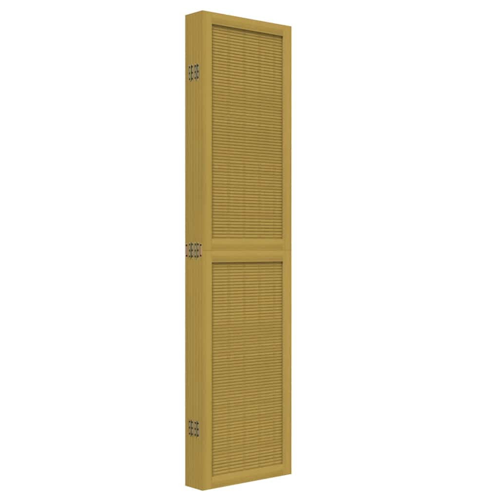 Divisorio Ambienti 6 Pannelli Marrone Legno Massello Paulownia