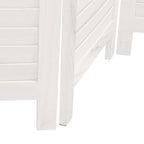 Divisorio Ambienti 3Pannelli Bianco Legno Massello di Paulownia